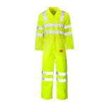 Industrial Workwear Poly Cotton Yellow Hi Vis Coverall