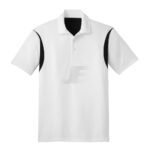 Mens Black & White Short Sleeve Sports Polo Shirt