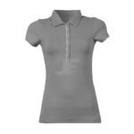 Women White Fitted Polo Shirt