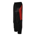 Black Micro Jogging Trousers With Contrast Mesh Panel