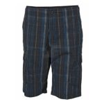 Mens Cotton Fabric Checkered Cargo Shorts