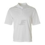 Mens Plain 3 Button Golf Shirt – White