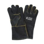 Kevlar Stitched Lined Black Leather Welding Gloves