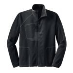 Mens Chest Pocket Full Zip Grey Sports Fleece Jacket