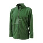 Mens Green Full Zip Lightweight Fleece Jacket with Zip Pockets