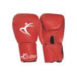 Red Leather Boxing Gloves King Size Cuff with Velcro