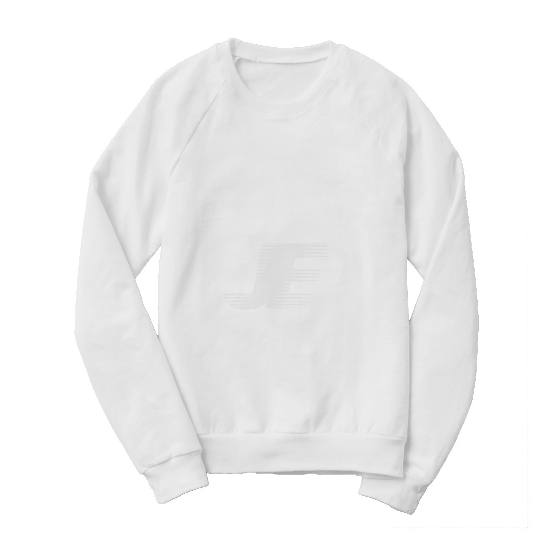 Men's Raglan Sleeve White Fleece Sweatshirt