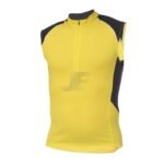 Mens Yellow & Black Half Zip Sleeveless Cycling Jersey