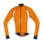 Mens Red & White Full Zip Winter Long Sleeve Cycling Jersey