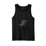 Men’s Charcoal Grey Tank Top With Black Piping