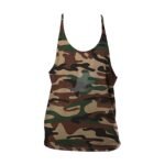 Bodybuilder Gym Wear Cotton Grey Camouflage Stringer Tank Top