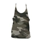 Bodybuilder Gym Wear Cotton Grey Camouflage Stringer Tank Top