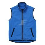 Mens Royal Blue Full Zip Sleeveless Fleece Jacket