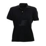 Women Short Sleeve Two Button Cotton Pique Polo Shirt