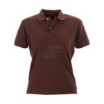 Women Short Sleeve Two Button Cotton Pique Polo Shirt