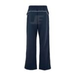 100% Polyester Navy Women Microfiber Jogging Trousers