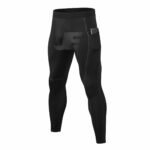 Mens Mobile Pocket Gym Workout Compression Leggings