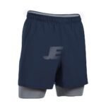 Mens 2 In 1 Interlock Swim Shorts with Lined Compression Shorts