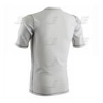 White Custom Printed Mens Short Sleeve Rash Guard