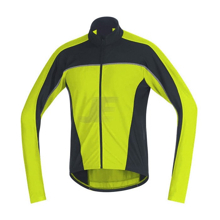 Winter Yellow Fluorescent Hi Vis Softshell Cycling Jacket