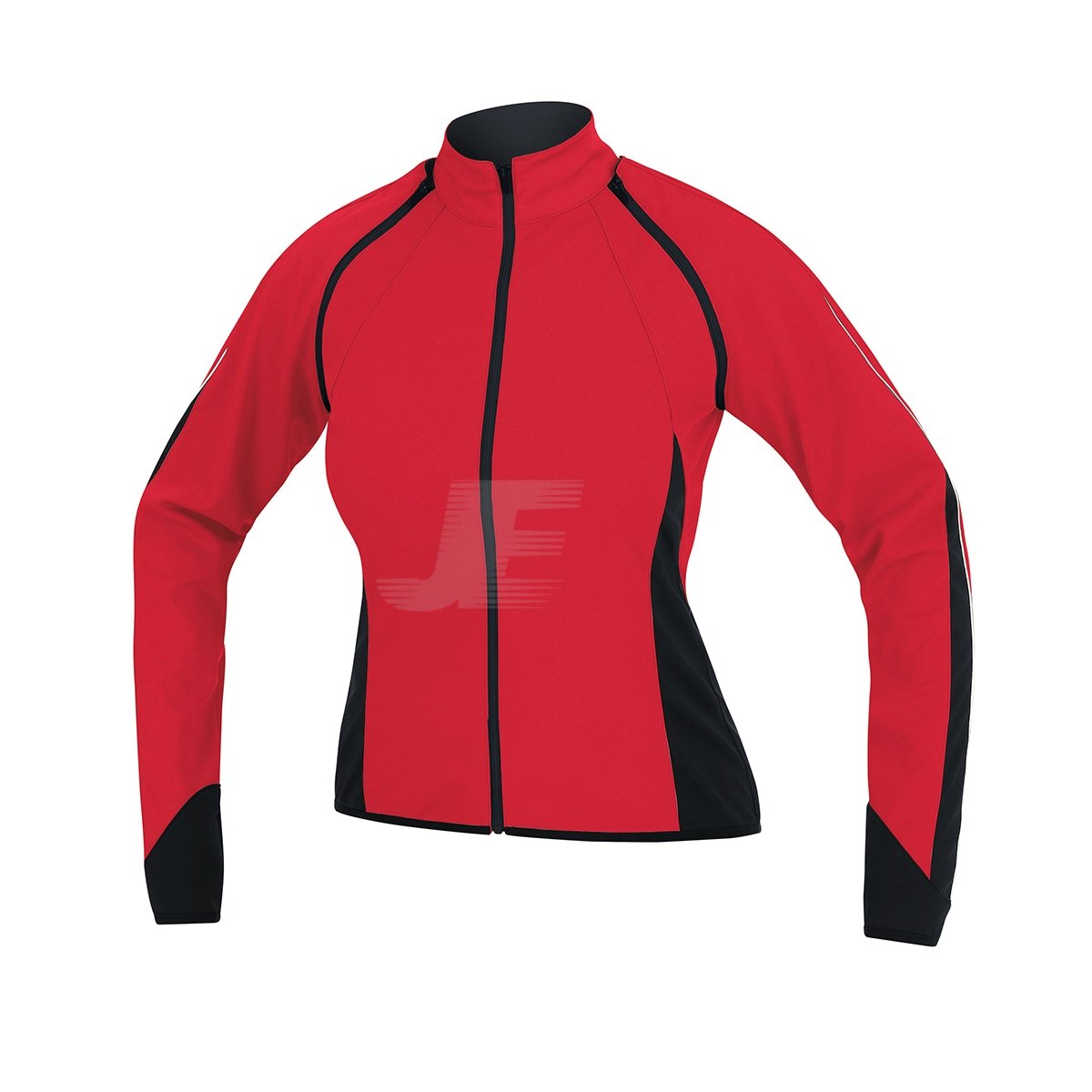 Women Red Softshell Detachable Sleeves Cycling Jacket