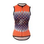 Women Custom Sublimation Printed Sleeveless Cycling Jersey