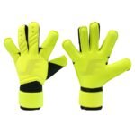 Yellow High Vis Latex Soccer Goalkeeper Gloves