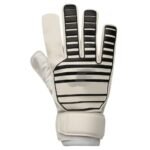 Black & White Striped Goalkeeper Competition Gloves