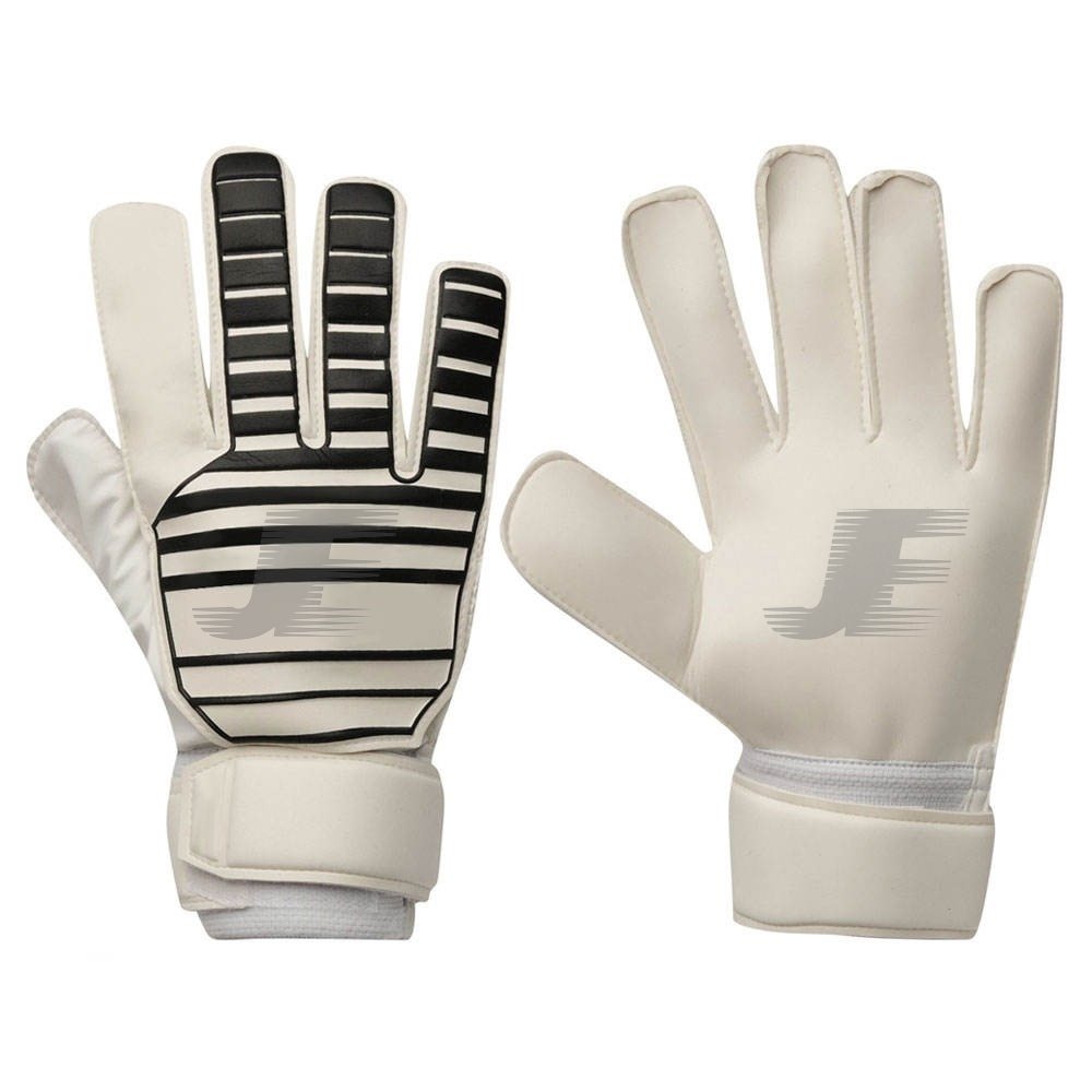 Black & White Striped Goalkeeper Competition Gloves