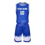 Customized Sublimation Printed Round Neck Basketball Uniform