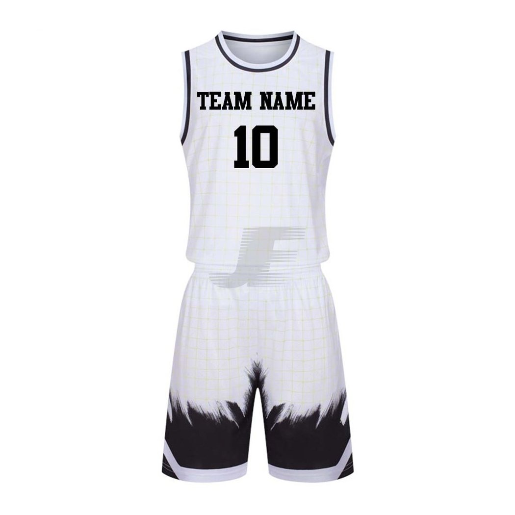 Customized Sublimation Printed Round Neck Basketball Uniform