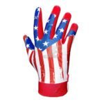 Football Receiver Gloves High Grip USA FLAG Printing