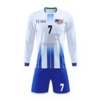 Custom Made Sublimation Printed Long Sleeve Soccer Uniform