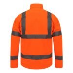 Windproof Yellow Hi Vis Softshell Jacket With Chest Pocket