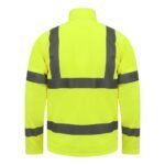 Windproof Yellow Hi Vis Softshell Jacket With Chest Pocket